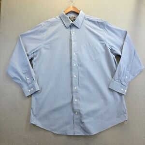 Kirkland Signature Men's Tailored Fit Non-Iron Blue Dress Shirt Size 18.5-36/37